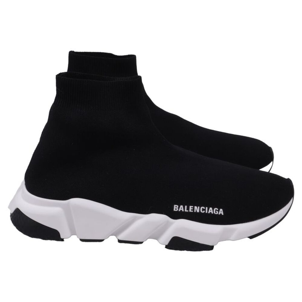 Balenciaga Speed Trainer Shoes in Black Polyester